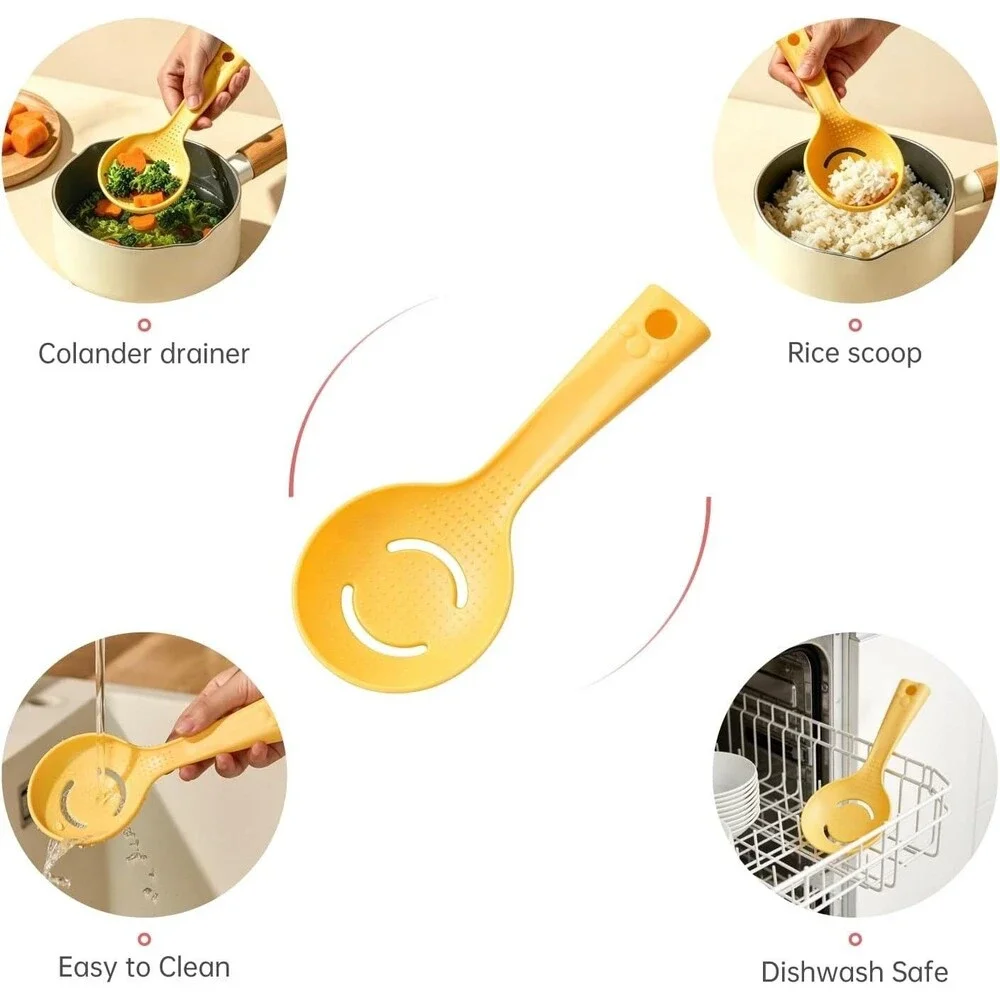 5-in-1 Egg Separator Potato Masher Garlic Crusher Kitchen Spoon Self Standing